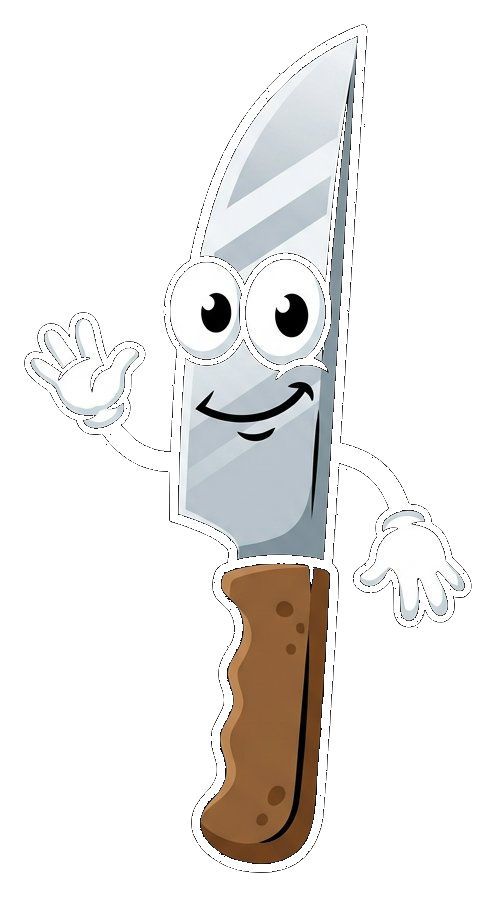 Knif the friendly knife mascot